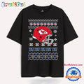 Kansas city chiefs Football Logo Team Helmet Merry Chritmas 2024 T Shirt