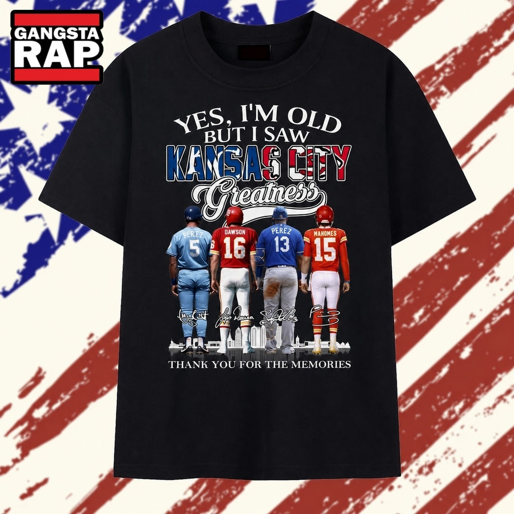 Kansas City Sports Legends Thank You For The Memories Graphic T Shirt