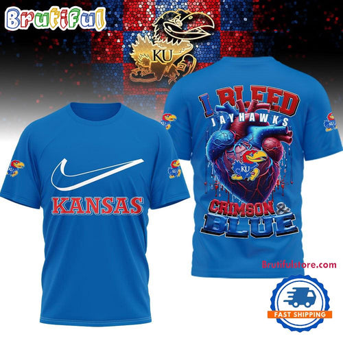 Kansas Jayhawks 2025 NCAA I Bleed Unisex 3D Shirt