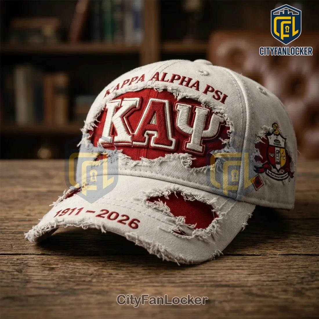 Kappa Alpha Psi 1911-2026 Distressed Baseball Cap