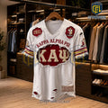 Kappa Alpha Psi 1911 Crimson White Distressed Embroidered Patch Shirt