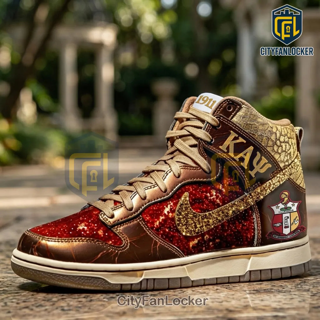 Kappa Alpha Psi 1911 Edition Crimson Gold Air Jordan 1 Sneakers