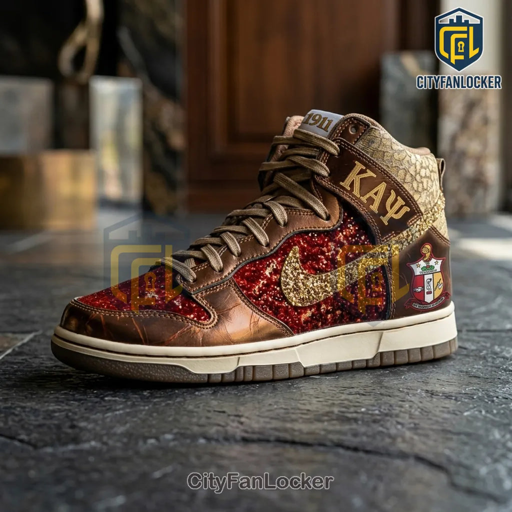 Kappa Alpha Psi 1911 Edition Crimson Gold Air Jordan 1 Sneakers