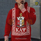 Kappa Alpha Psi Frat Crimson Red Fleece Pullover Hoodie and Jogger Pants Set