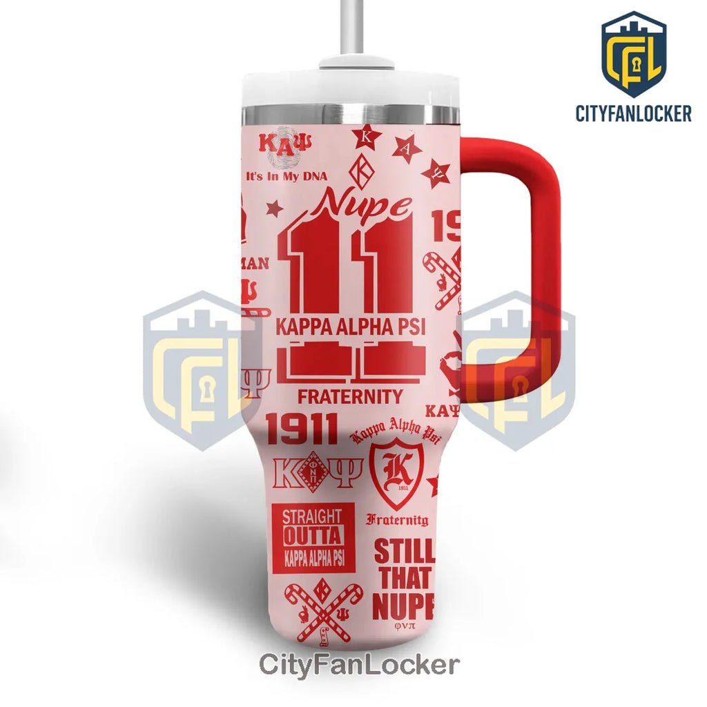Kappa Alpha Psi Fraternity 1911 Crimson Stainless Steel 40oz Handle Tumbler