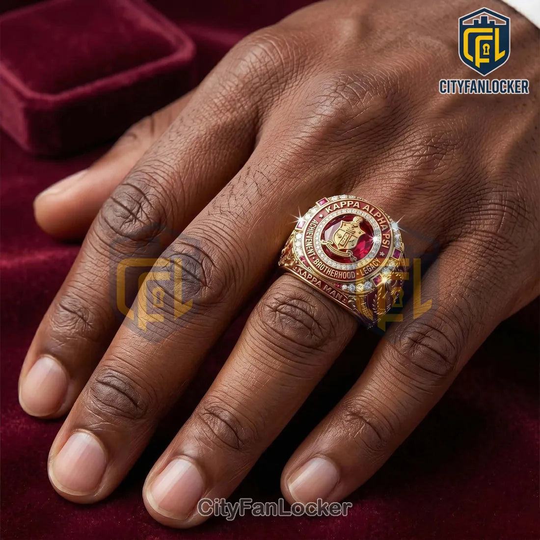 Kappa Alpha Psi Fraternity Gold Plated Commemorative Ring
