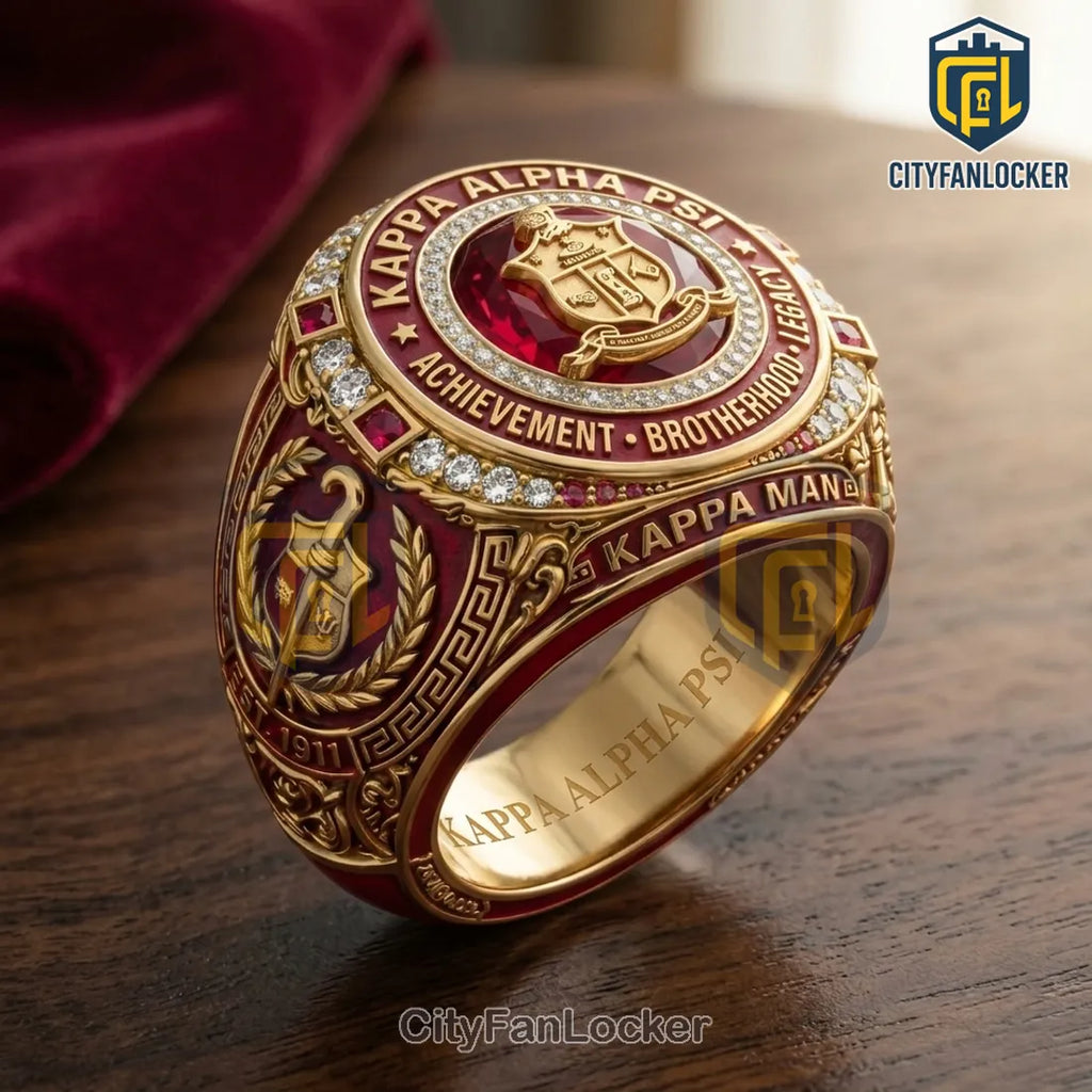 Kappa Alpha Psi Fraternity Gold Plated Commemorative Ring