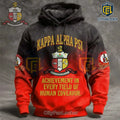 Kappa Alpha Psi Fraternity Red and Black Gradient Pullover Hoodie