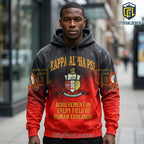 Kappa Alpha Psi Fraternity Red and Black Gradient Pullover Hoodie