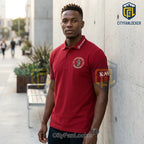 Kappa Alpha Psi Fraternity Red Embroidered Logo Polo Shirt