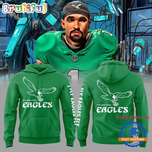 Kelly Green Philadelphia Eagles Big & Tall Club Logo 3D Shirt