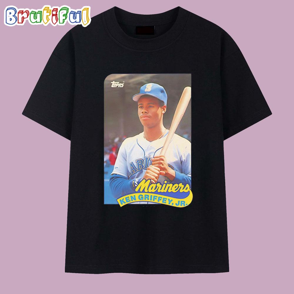 Ken Griffey Jr. Seattle Mariners 1989 Topps Baseball Card Player T Shirt