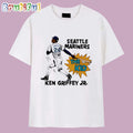 Ken Griffey Jr the Kid Seattle Mariners Caricature T Shirt