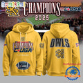 Kennesaw State Owls 2025 C-USA Football Conference Champions Yellow Hoodie Shirt