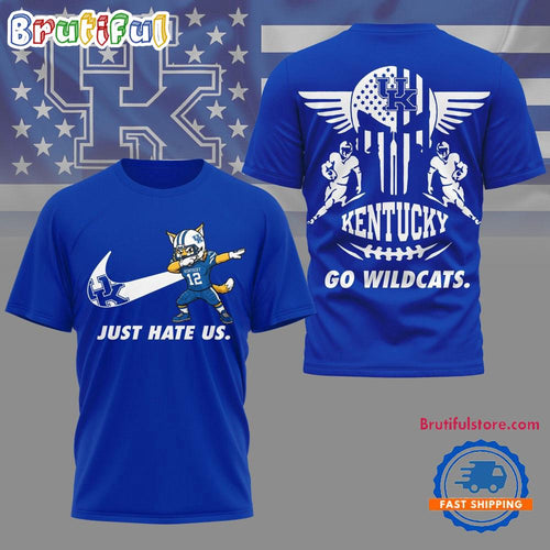 Kentucky Wildcats 2025 NCAA Just Hate Us Limited 3D Shirt
