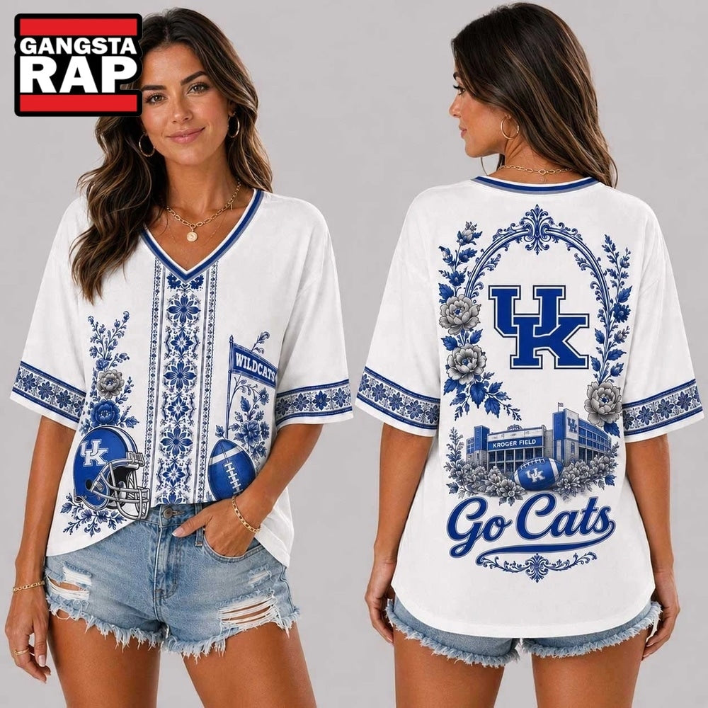 Kentucky Wildcats NCAA Collegiate Pride Collection V Neck T Shirt