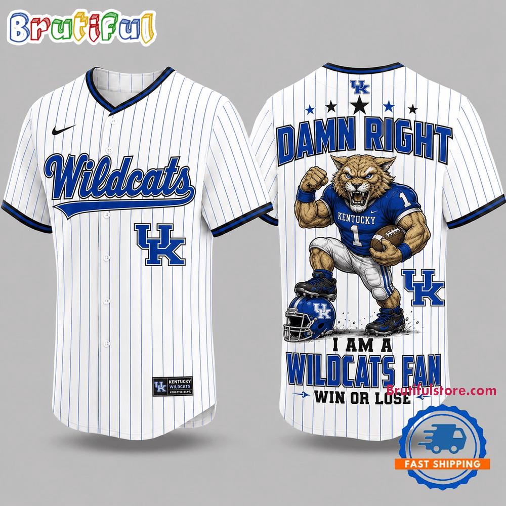 Kentucky Wildcats NCAA Mascot Forever Loyal Fan Baseball Jersey Shirt