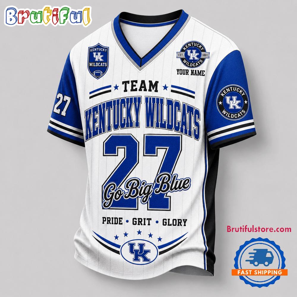 Kentucky Wildcats NCAA Team Legacy Personalized Football Jersey
