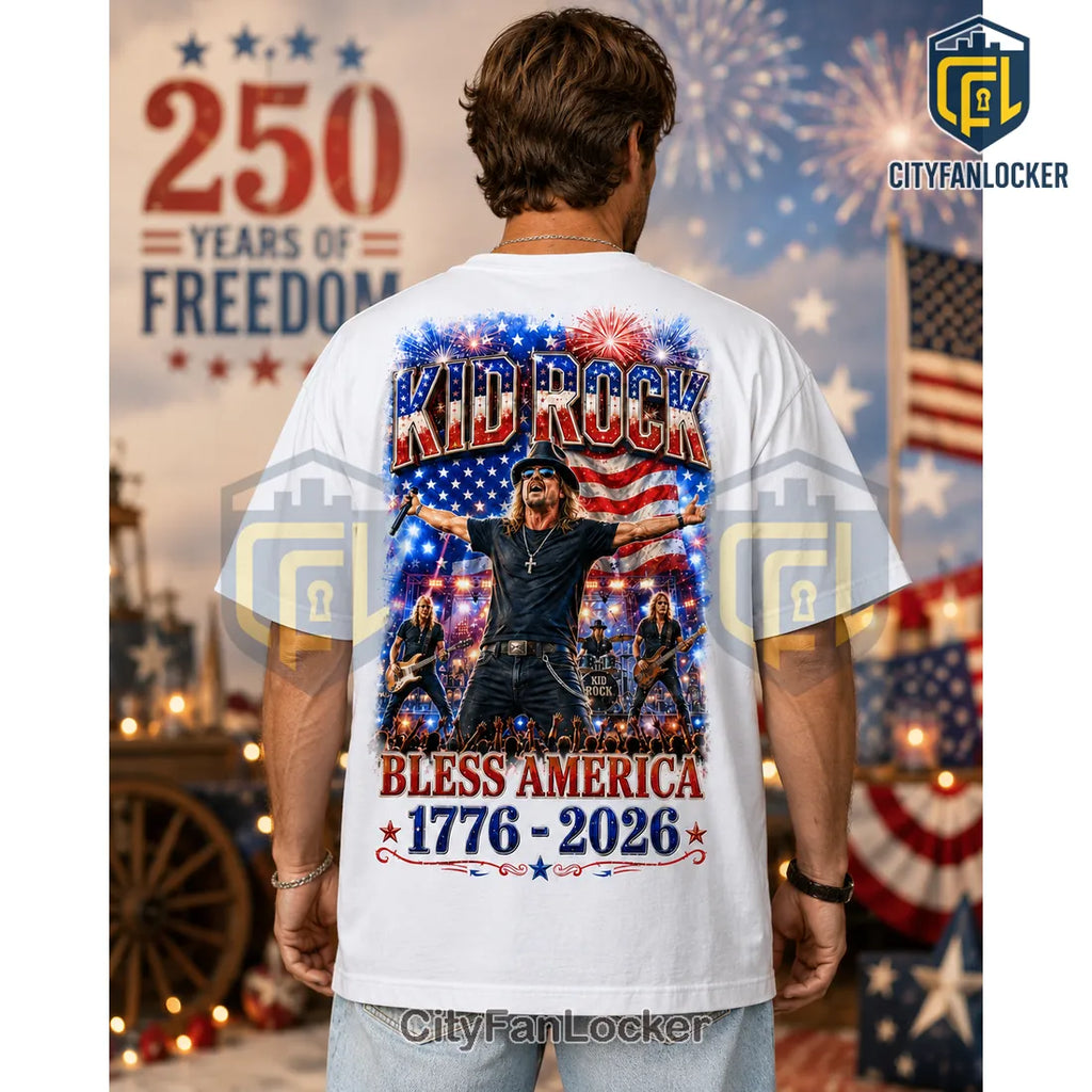 Kid Rock America 250 Years of Freedom Patriotic Crewneck Shirt