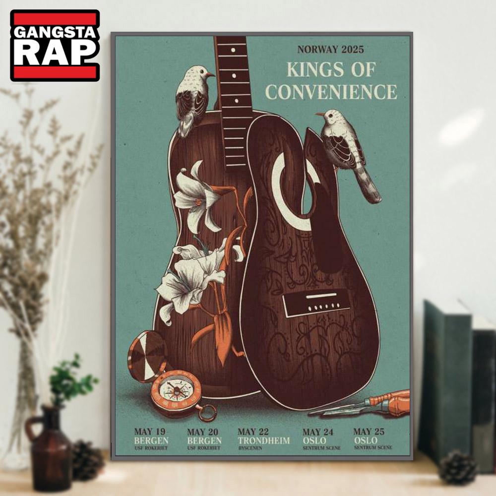 Kings Of Convenience Norway Tour May 2025 Poster Canvas Art