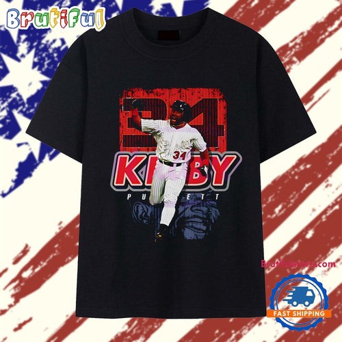 Kirby Puckett Minnesota Twins Number 34 Vintage Baseball T Shirt