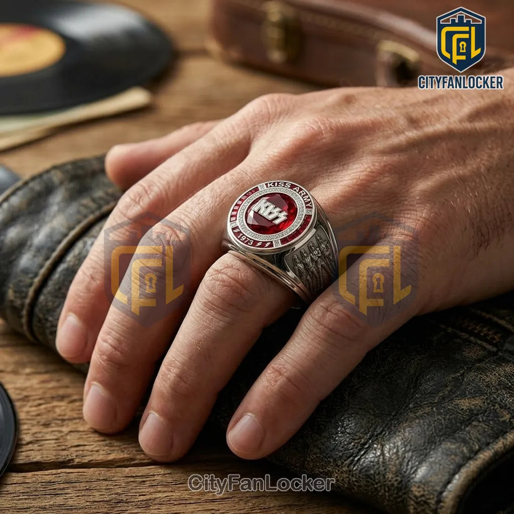 KISS Band 1973 Commemorative Engraved Stainless Steel Collectible Ring