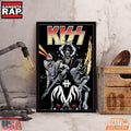 Kiss Rock Band Fiery Music Canvas Prints
