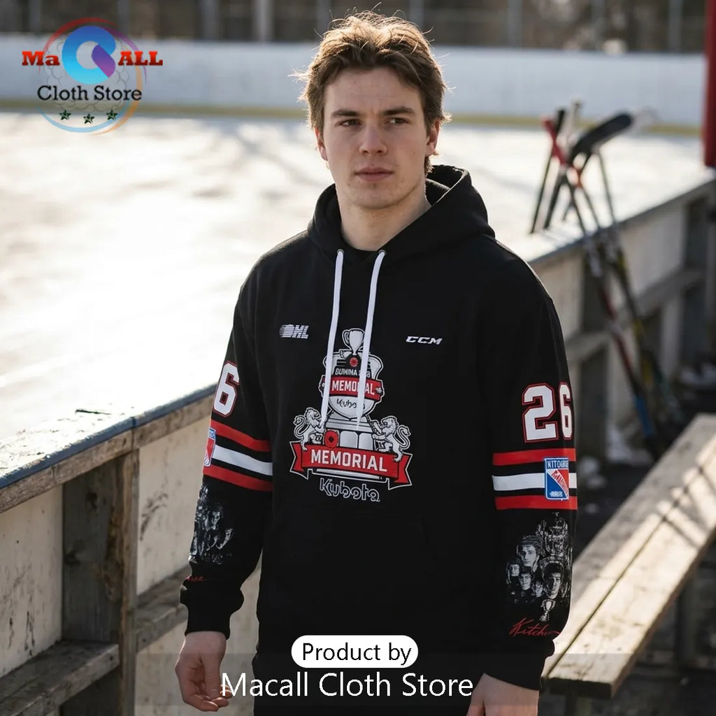 Kitchener Rangers 2026 Memorial Cup Champions Black Hockey Hoodie