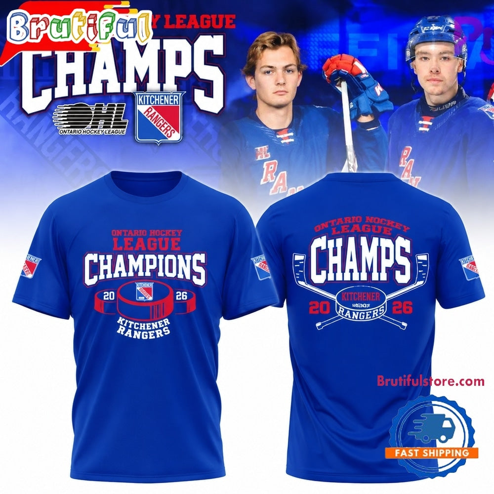 Kitchener Rangers 2026 OHL Champions Limited T Shirt