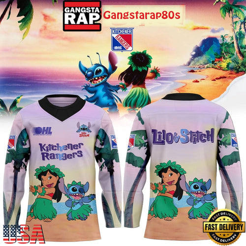 Kitchener Rangers Lilo & Stitch 626 Special Edition Hockey Jersey