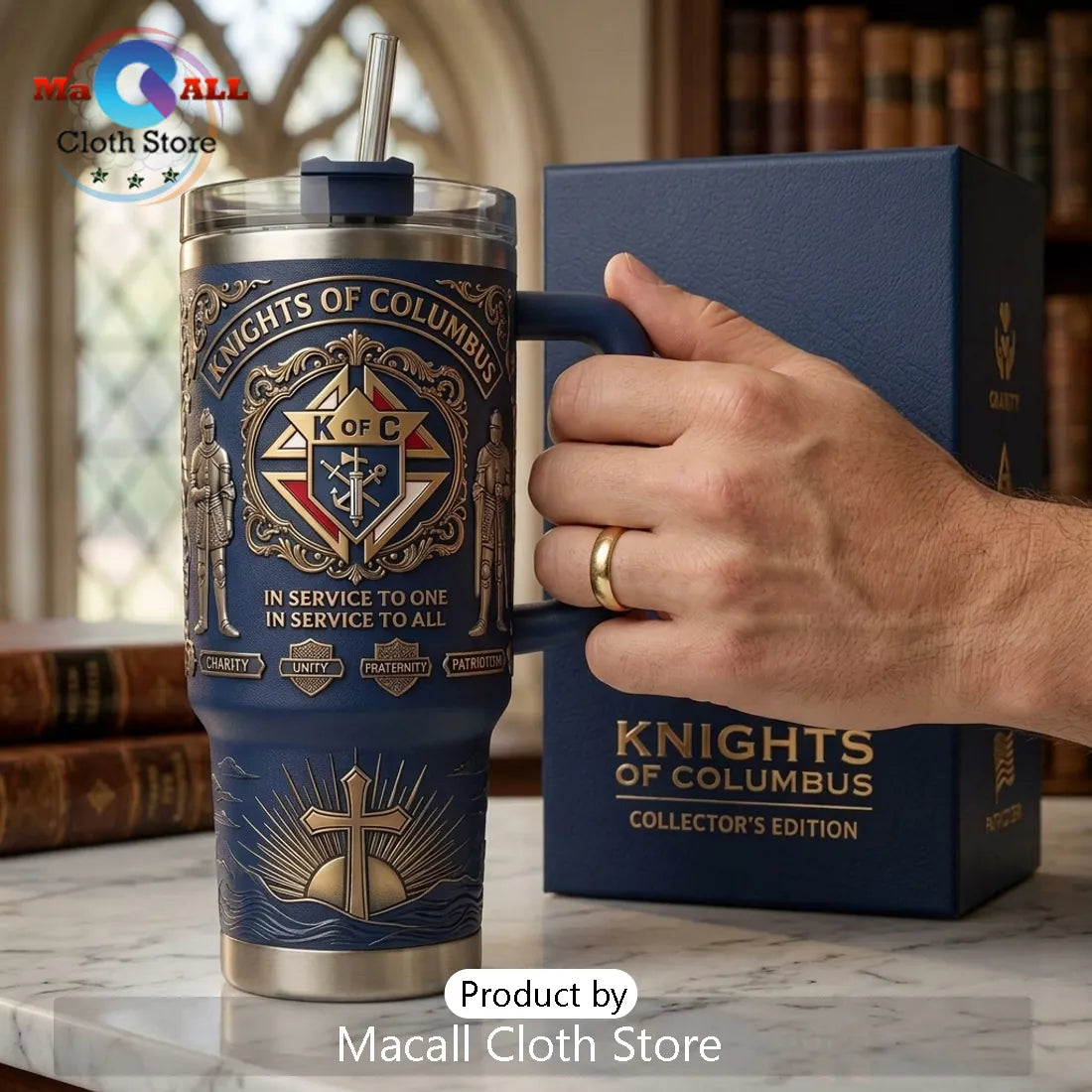 Knights of Columbus Collector Edition Engraved Stanley Tumbler