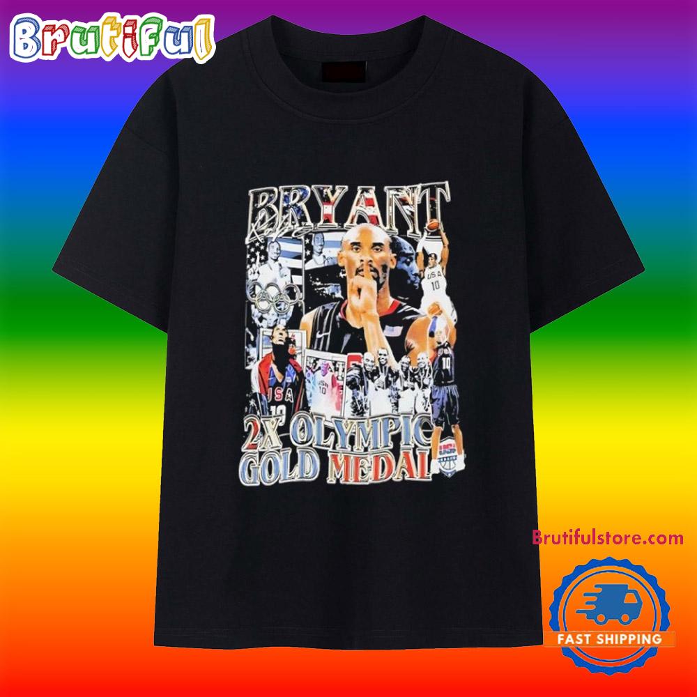 Kobe Bryant 2X Olympic Gold Medal USA Graphic T Shirt