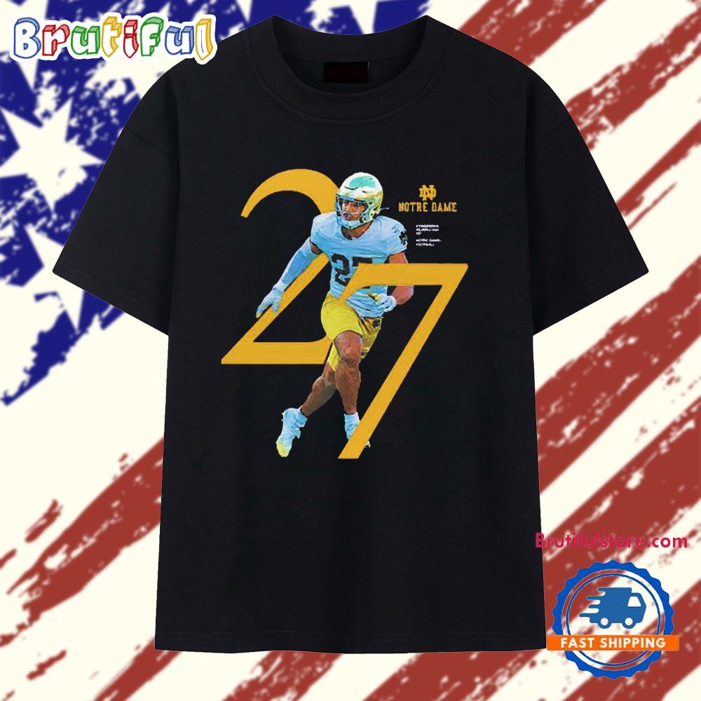 Kyngstonn Viliamu-Asa 27 Notre Dame Fighting Irish football player T Shirt