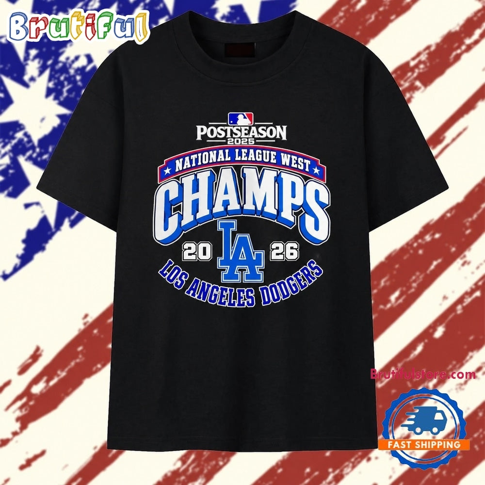 LA Dodgers 2026 National League West Champions Postseason T Shirt