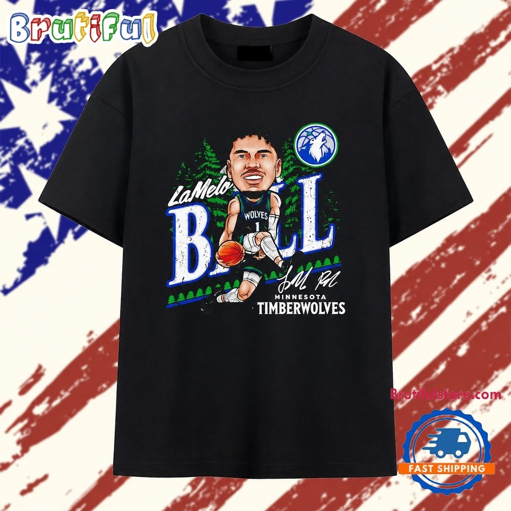 LaMelo Ball Minnesota Timberwolves caricature signature T Shirt