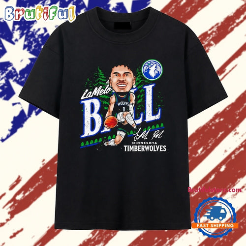 LaMelo Ball Minnesota Timberwolves caricature signature T Shirt