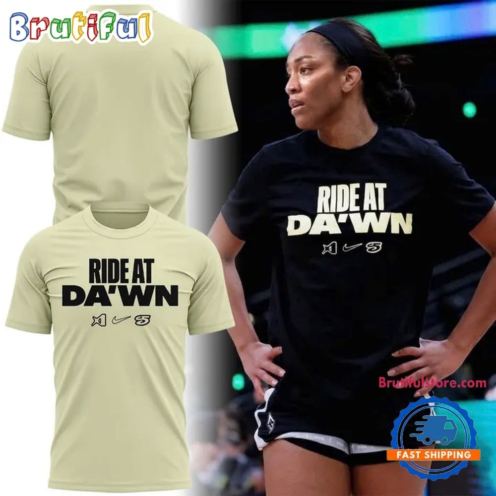 Las Vegas Aces A’ja’s Ride at Da’wn 2026 Limited Edition Yellow T Shirt