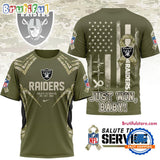 Las Vegas Raiders 2025 NFL Salute to Service Camo All Over Print Shirt