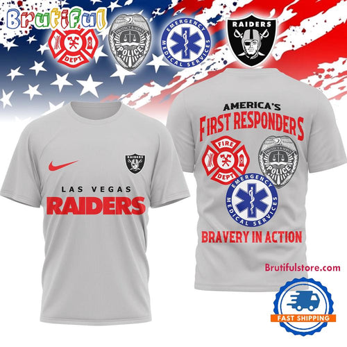 Las Vegas Raiders 2026 NFL First Responders Limited 3D Shirt