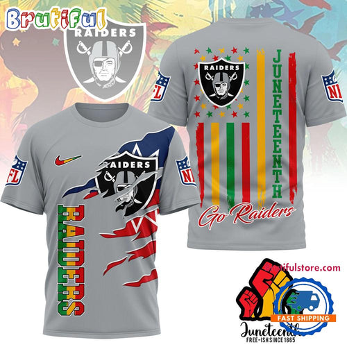 Las Vegas Raiders 2026 NFL Juneteenth Freedom Limited Edition 3D Shirt