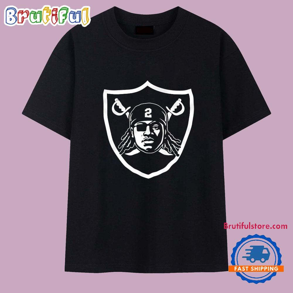 Las Vegas Raiders Football Ashton Jeanty #2 Logo T Shirt