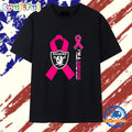 Las Vegas Raiders I’m a Survivor Pink Cancer Ribbon T Shirt