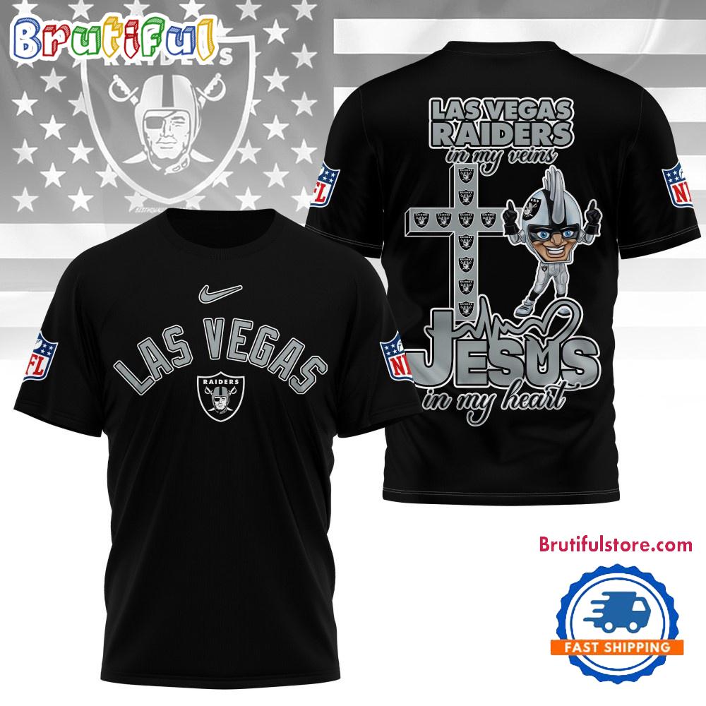 Las Vegas Raiders In My Veins In My Heart All Over Print Shirt