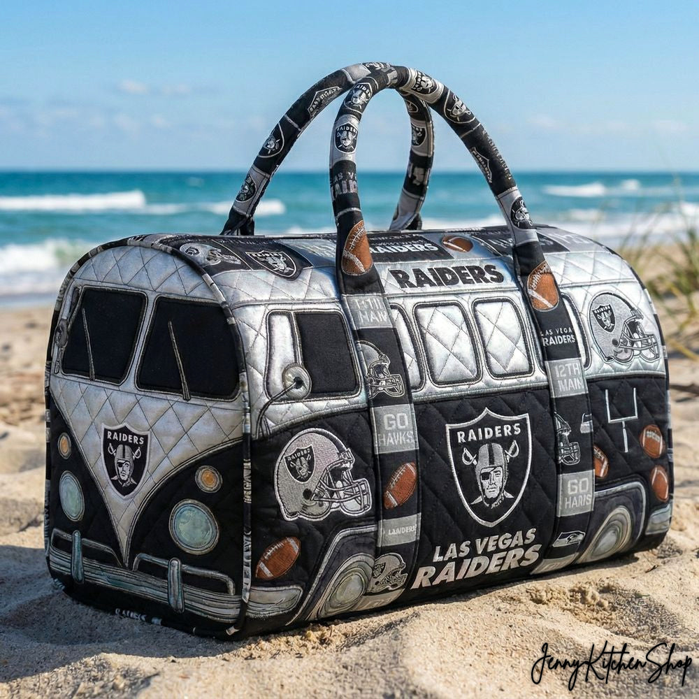 Las Vegas Raiders Limited Quilted Duffle Bag