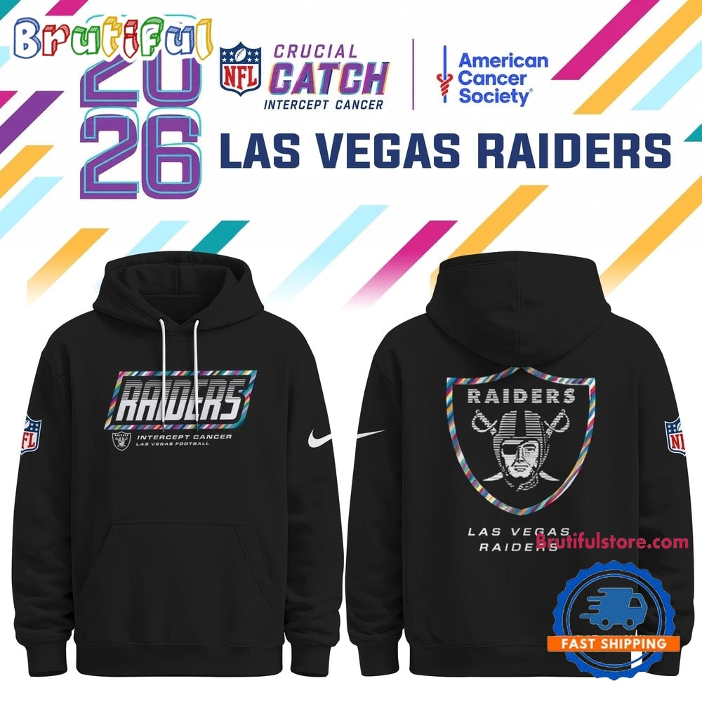 Las Vegas Raiders NFL Crucial Catch 2026 Limited Edition Black Hoodie Shirt