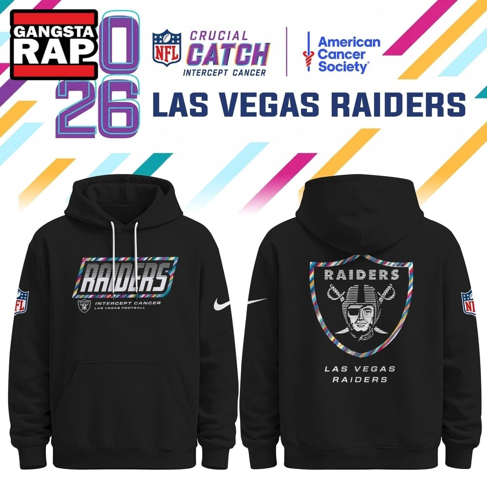Las Vegas Raiders NFL Crucial Catch 2026 Limited Edition Black Hoodie Shirt, Football New Design Shirt