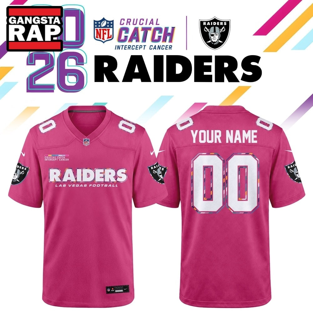 Las Vegas Raiders NFL Crucial Catch 2026 Pink Limited Edition Football Jersey