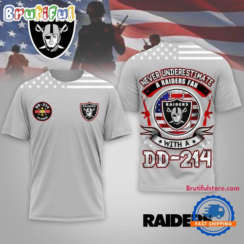 Las Vegas Raiders NFL DD-214 Alumni Limited Edition 3D Shirt