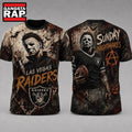Las Vegas Raiders NFL Michael Myers Sunday Nightmares Horror Halloween 3D T Shirt, Football New Design Shirt
