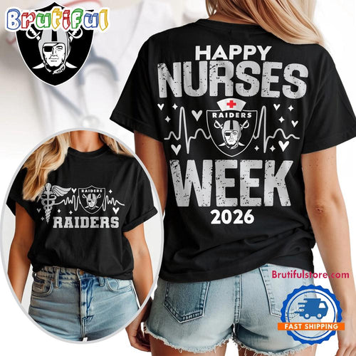 Las Vegas Raiders NFL Nurse Week 2026 All Over Print Unisex T Shirt